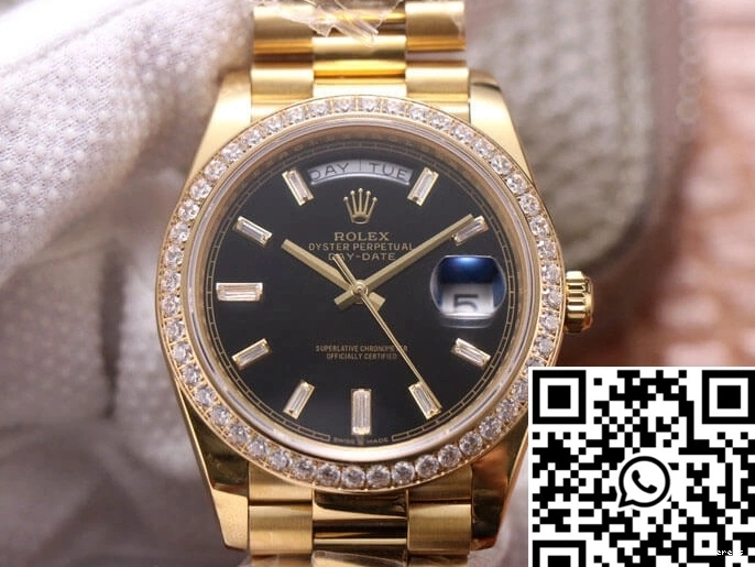 969 Factory Dial Rolex Yellow Gold Black M228348RBR-0001 Day-Date EW Supportive 0811